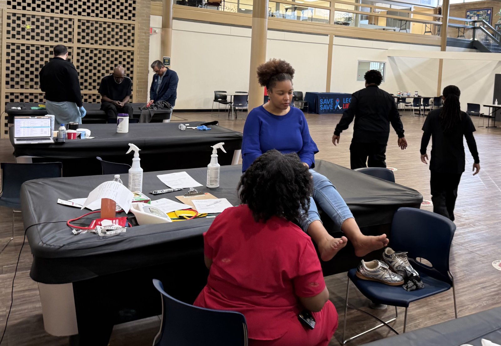A community screening in progress in Detroit